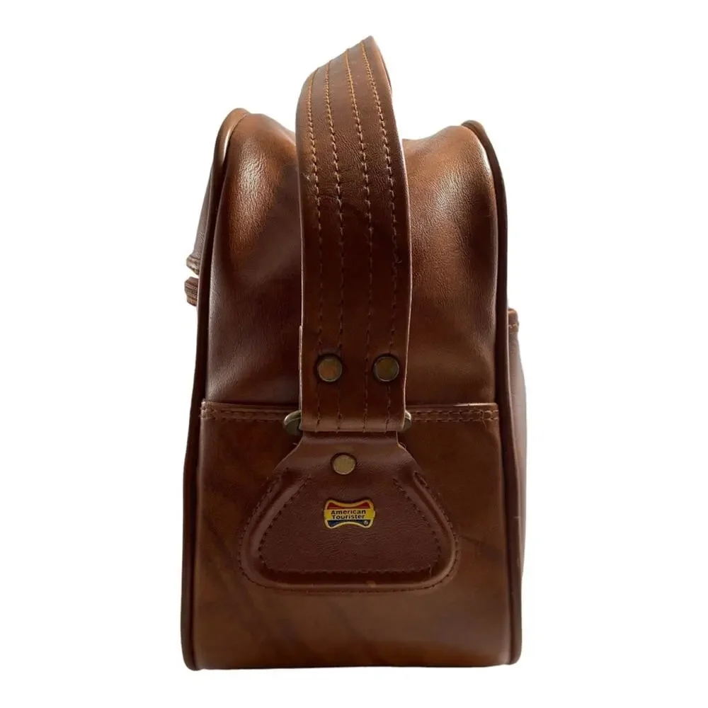 American Tourister Vintage Brown Carry On Luggage Bag